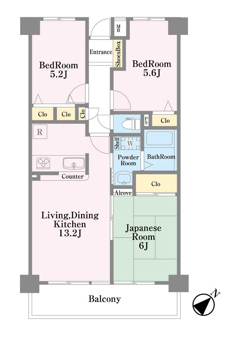 図面　グランコート保土ヶ谷506号室